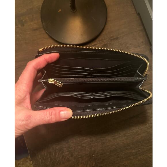 VINTAGE COACH PATCHWORK MUTLI-COLOR 3/4 ZIP AROUND WALLET - Picture 3 of 3